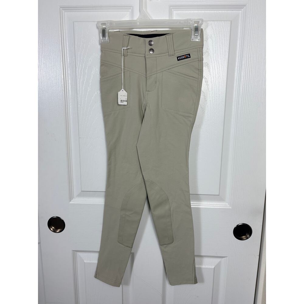Kerrits Kids Crossover II Knee Patch Riding Breech Beige Size M NWT